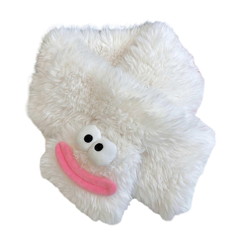 Kids Plush Wrap Neck Warmer Winter Scarf Kids Collar Scarf Neck Warmer Winter Cartoon Ski Scarf for Kids Girls Boys  White | Fruugo SG
