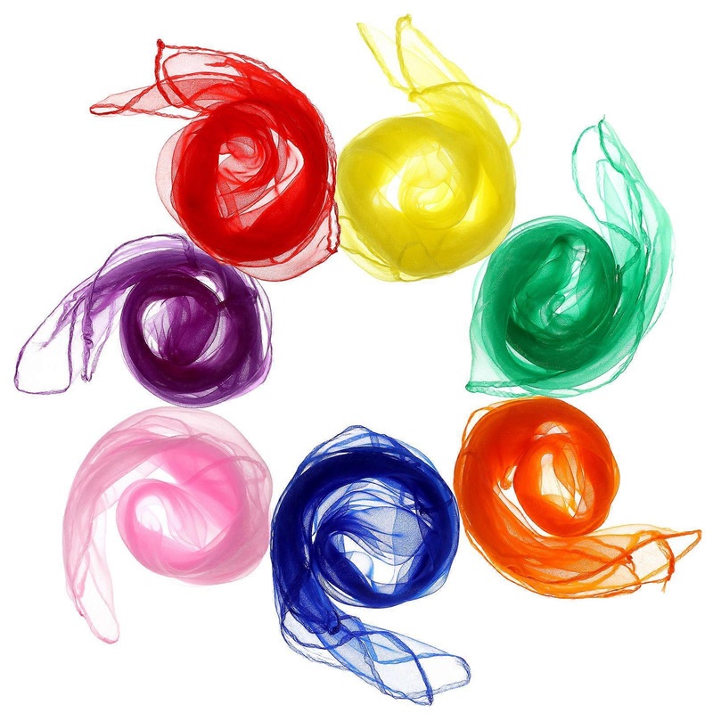 Lightweight Scarves Juggling Scarves Dancers Stage Performance 60X60X0.20cm Artificial Silk 21Pcs | Fruugo SG