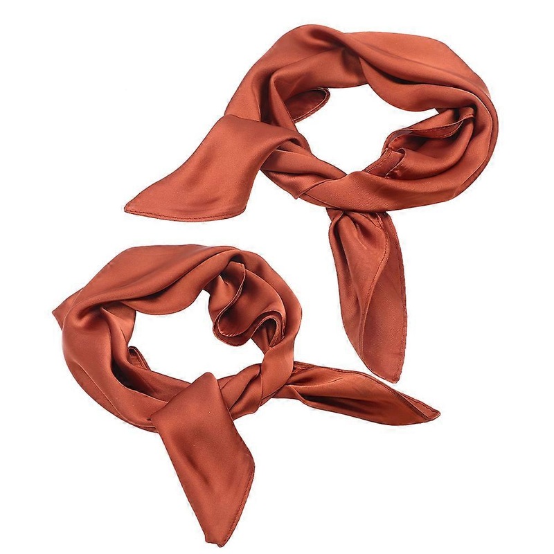 Neck Scarf Women Fashionable Square Scarf For Travels Multi-Functional Wear Chocolate Color 68.00X68.0cm 2Pcs | Fruugo SG