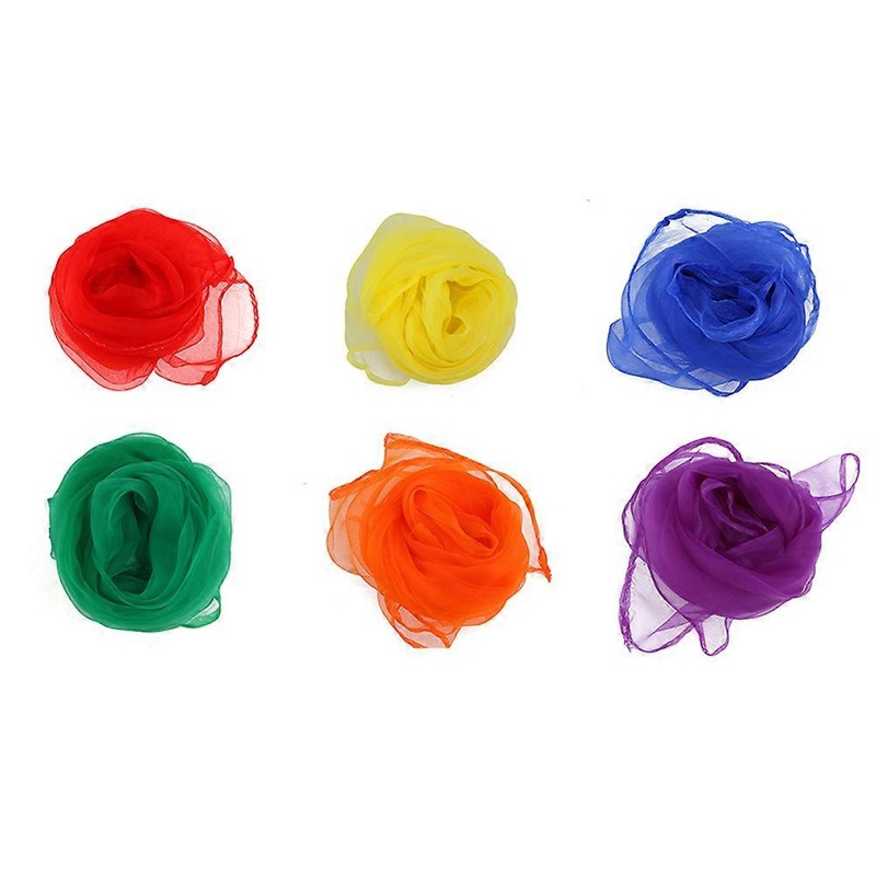 Square Juggling Dance Scarves Veil Scarf Kindergarten Performance Light Weight Red 6Pcs | Fruugo SG