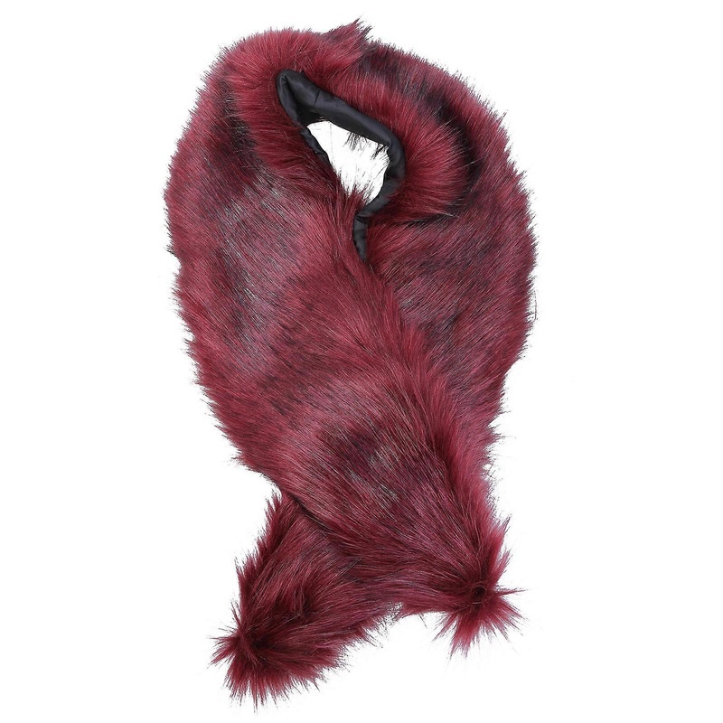 Thicken Adjustable Plush Collar Scarf Wonderful for Girls and Women at Carnival Parties Vintage Photography Supplies  Burgundy | Fruugo SG