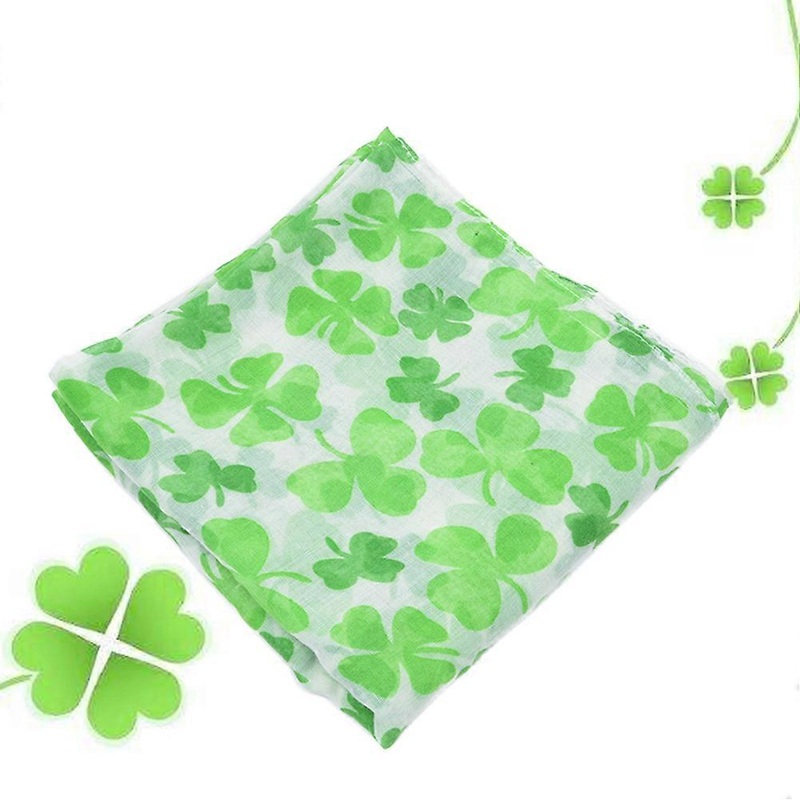 Women Scarf Clover Print Elegant Decorative Accessory For Lady Girl Green 90x180cm Formal Wear 1Pcs | Fruugo SG