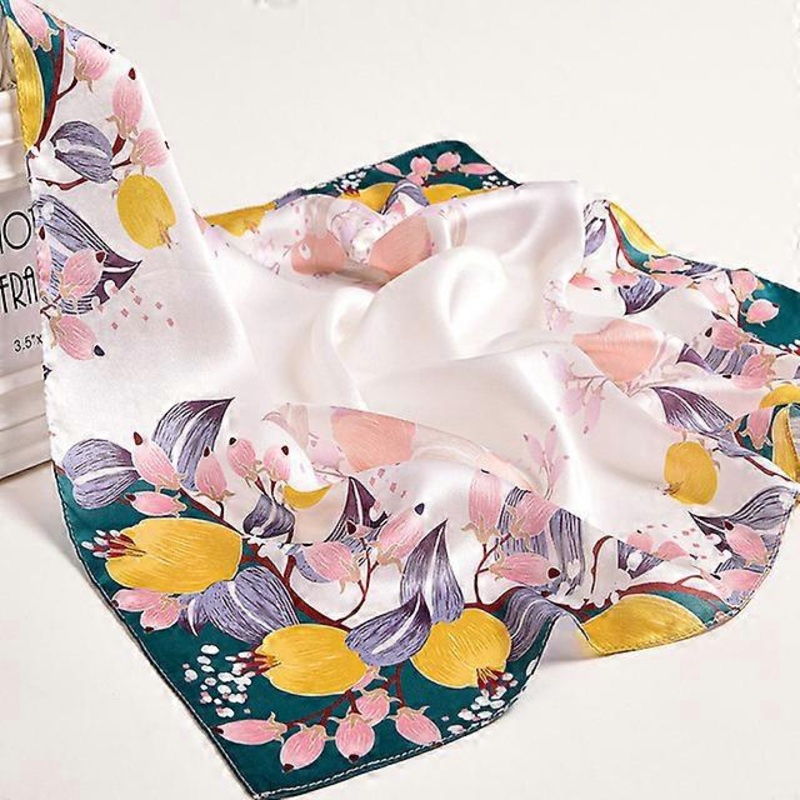 100% Silk Square Scarf for Women 65x65cm Beautiful Design Pattern Printed Luxury Elegant Silk Kerchief Handkerchief Real Silk | Fruugo SG