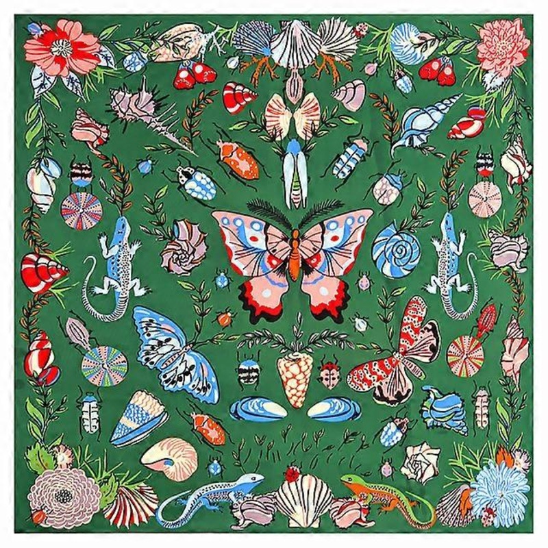130*130 cm High Quality Twill Silk Women Scarf Luxury Brand Large Square Scarves Shawls French Butterfly Print Fashion Scarf | Fruugo SG