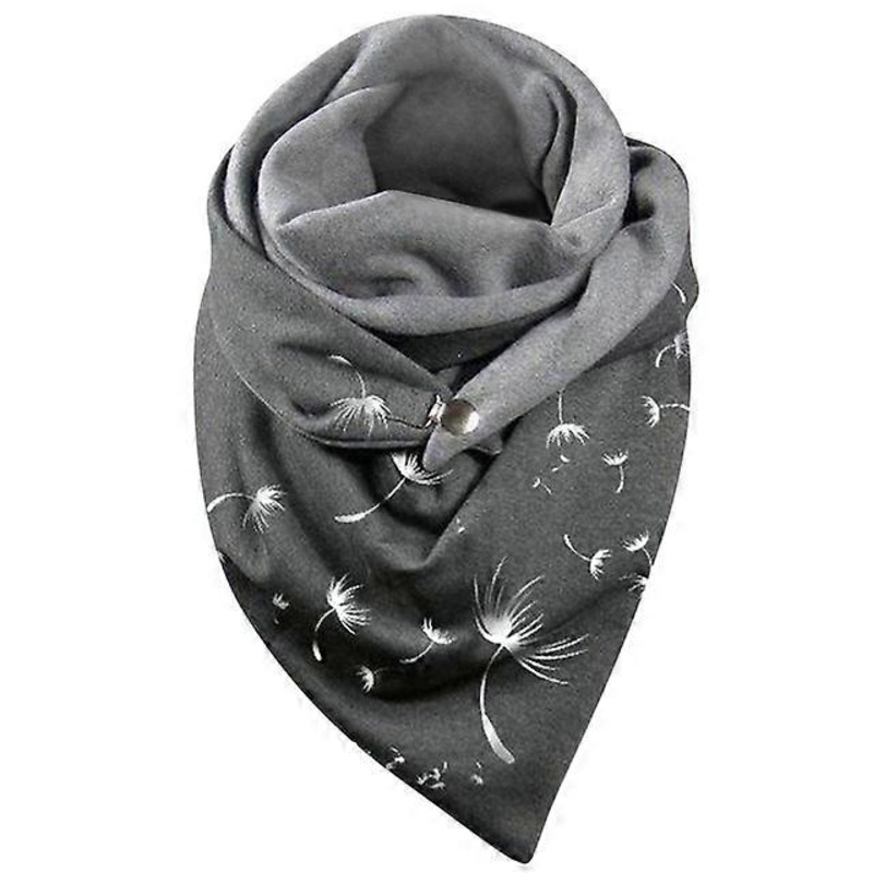 2022 Fashion Winter Women Scarf Solid Retro Printing Button Soft Wrap Casual Warm Scarves Shawls Scarf Women   | Fruugo SG