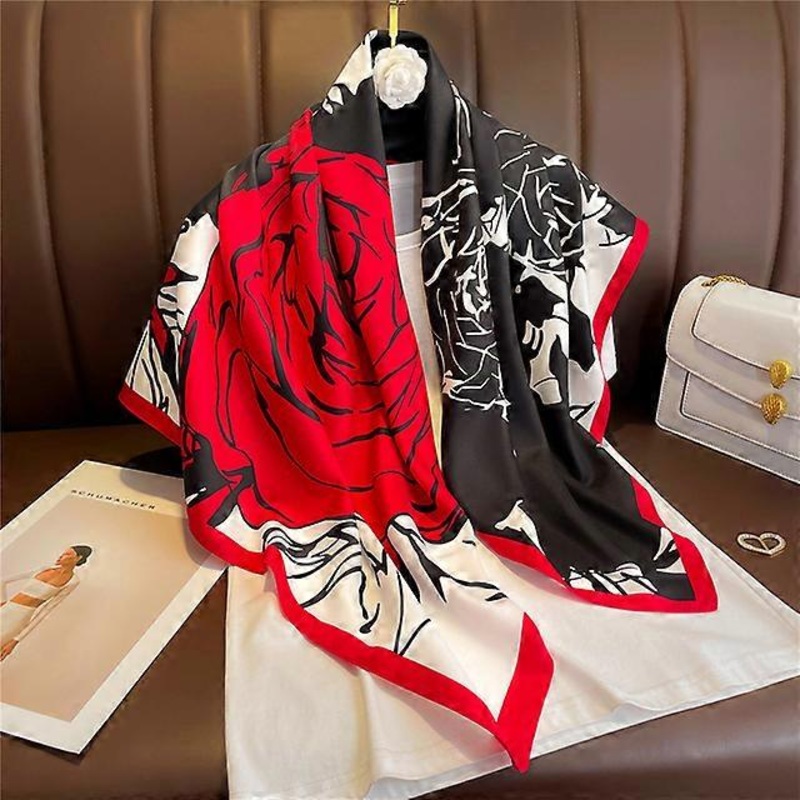 2022 New Twill Hijab Hair Wrap Headscarf  Square Scarf For Women Print Shawl Neckerchief Female Headband Foulard Bandana | Fruugo SG