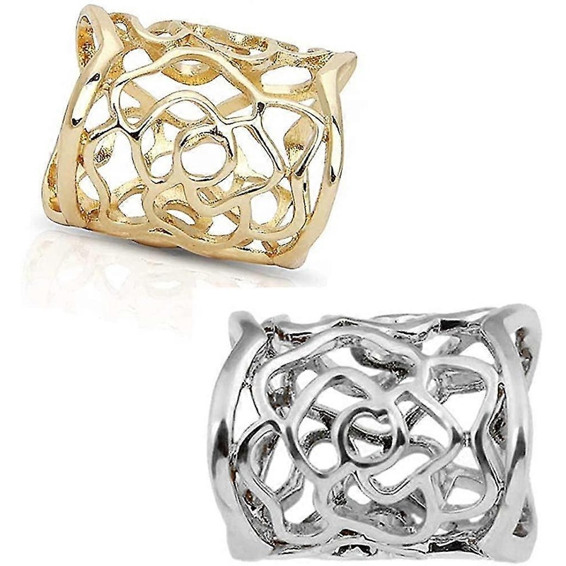 2pcs Gold Plated Hollow Rose Flower Scarf Buckle Shawl Buckle Square Scarf Buckle Scarf | Fruugo SG