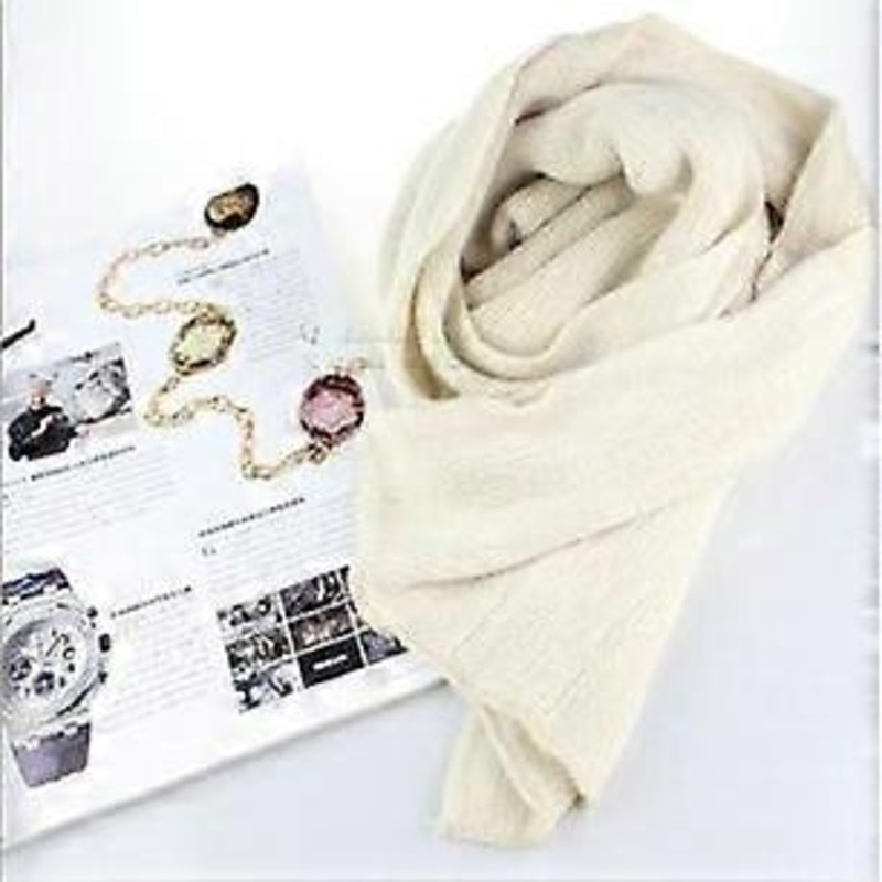 Acrylic Korean Simple Solid Color Warm Winter Scarf Women 220cm Elastic Knitted Wool Ring Shawl Amazing Blanket Echarpe | Fruugo SG