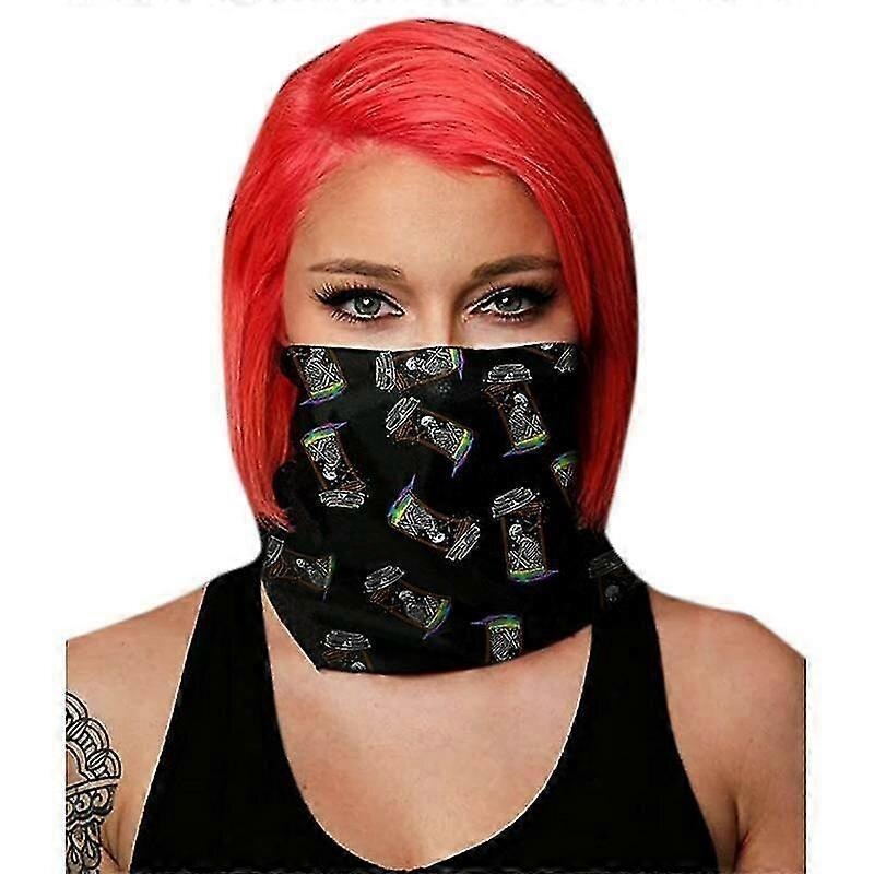 bandana tube neck warmer snood cycling face cover print | Fruugo SG