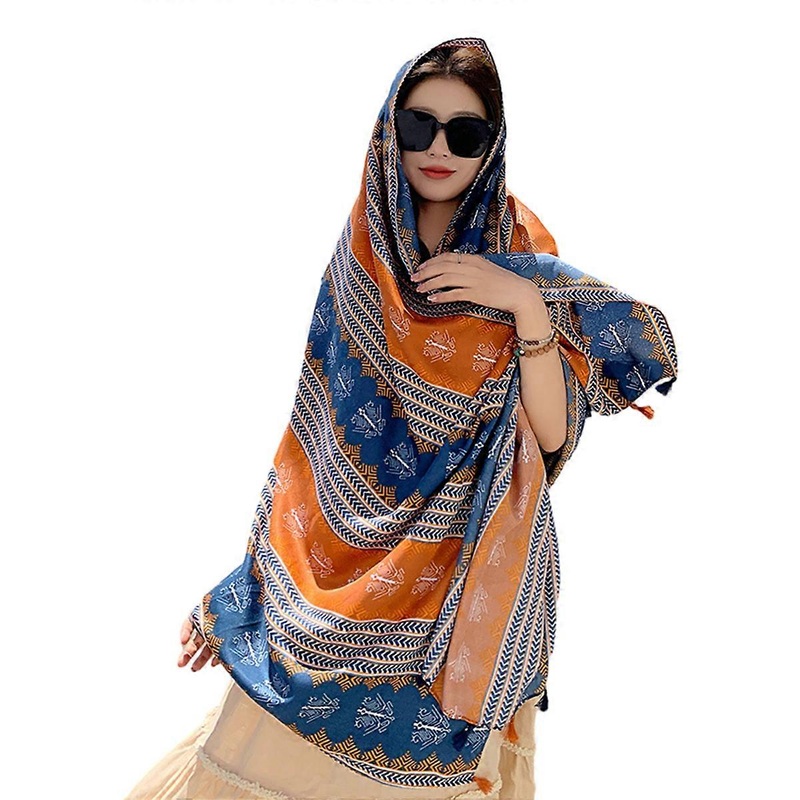 Cotton & Hemp Scarves, Shawl, Sun Protection, Fashion Accessory | Fruugo SG