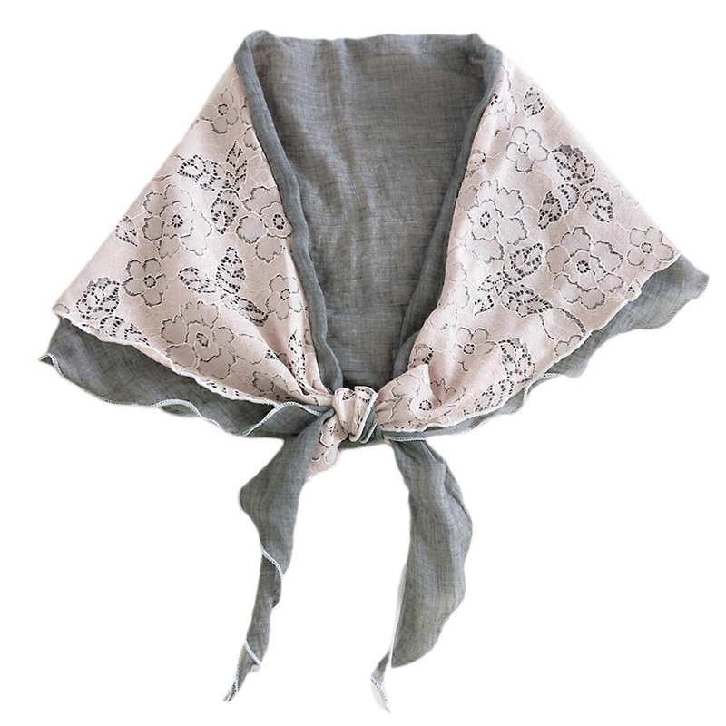 Delicate Floral Printed Pattern Scarf for Ladies Spring Summer Lightweight Shawls Beach Sun-proof for Triangle Scarves  Solid color gray | Fruugo SG