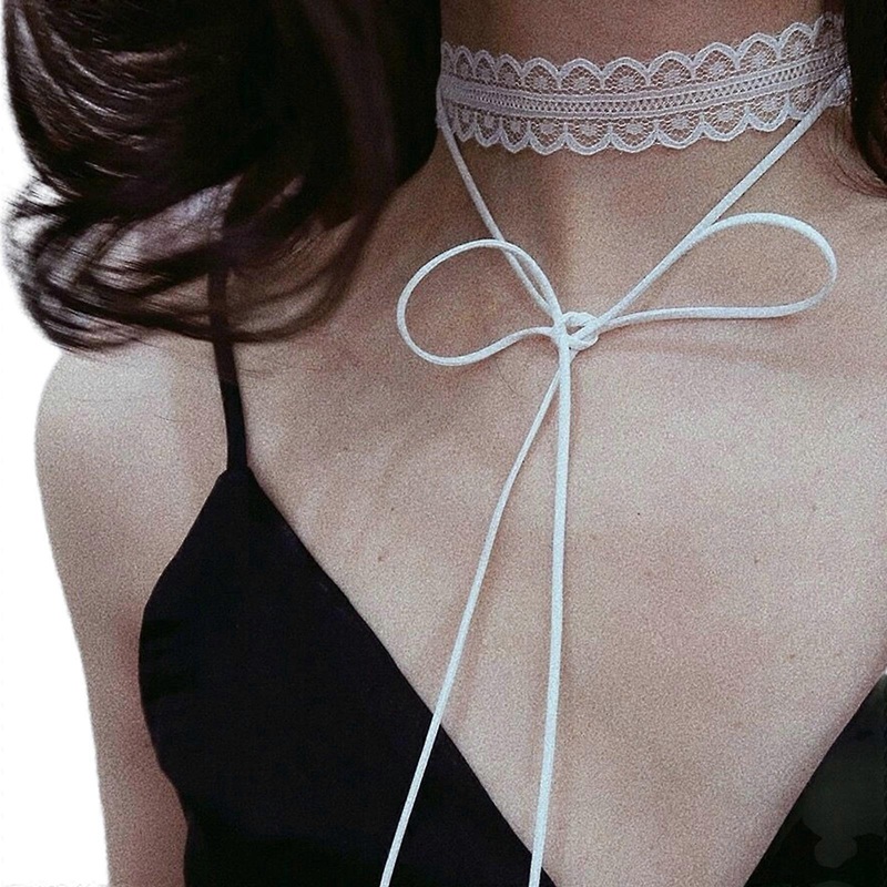 Delicate Sheer Scarf for Female Masquerades Lightweight Collar Wedding Party Decorative Scarf Lace Clavicle Chain  White | Fruugo SG