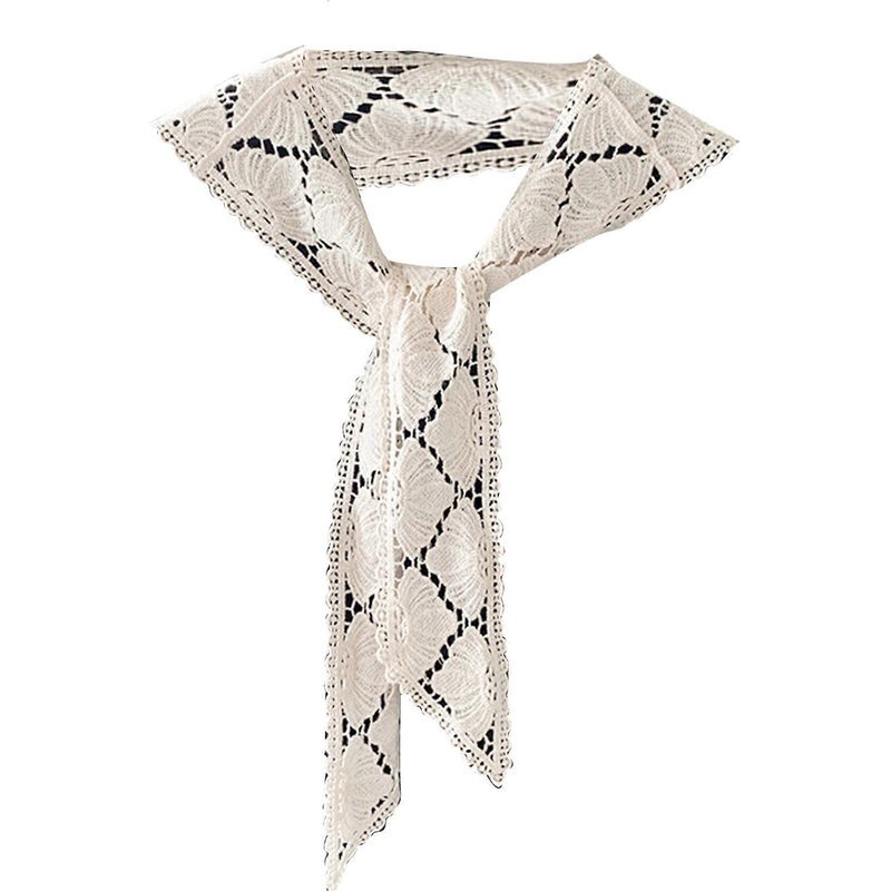 Fashionable Crochet Hollowout Shawl Wrap for Office Women Thin Scarf for Formal Parties Sun Protective Shawl Half Shirt  157 beige | Fruugo SG