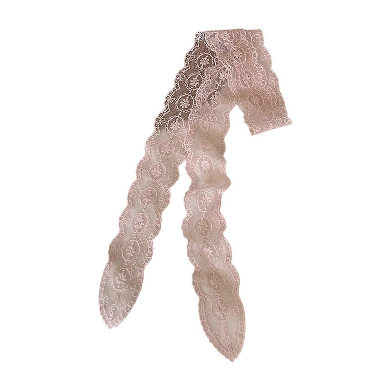 Fashionable Long Ribbon Head Wrap Embroidery Hair Band Decorative Neck Scarf for Office Party or Outdoor Event  Pink | Fruugo SG