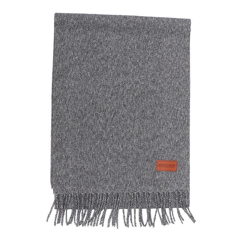 Knitted Scarf for Women Solid Colour Neck Warmer Outdoor Fall Season Grey 180x32x0.1cm Artificial 1Pcs | Fruugo SG