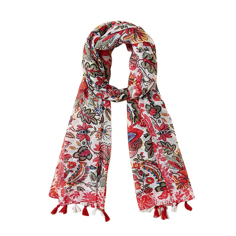 Knitted Scarfs for Cold Winter Warm Thick Wrap Classic Floral Printed Pattern Soft Scarves for Girlfriend Windproof  Red | Fruugo SG