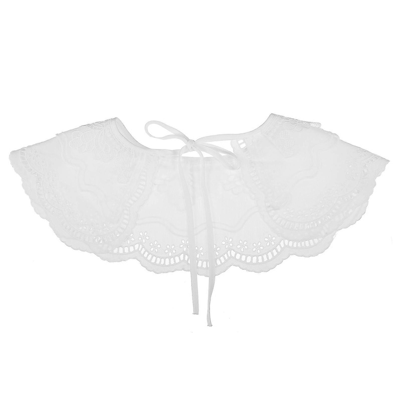 Lace Ruffled Multi-Layer Detachable Collar Women Clothing Ornament White 60X40X0.5CM Adjustable Tighten or Loosen 1Pcs | Fruugo SG