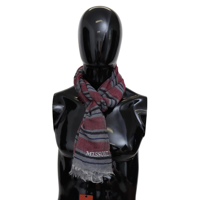 Multicolor Striped Wool Blend Unisex Neck Wrap Scarf | Fruugo SG
