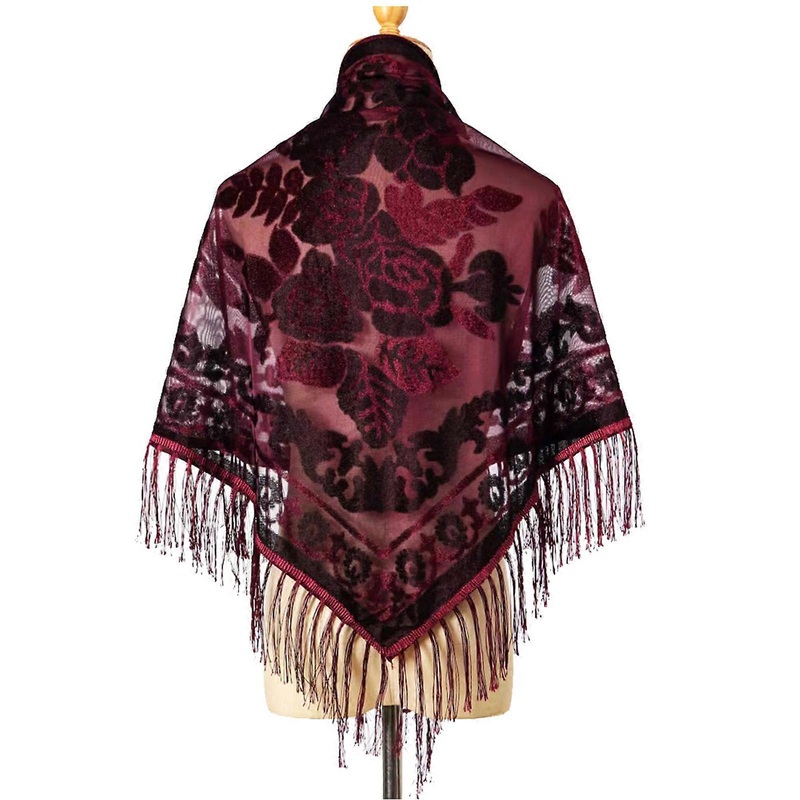 Multifunctional Shawl for Women Long Tassels Neck Wrap for Weddings Evening Parties Fashion Cheongsam Shawl Gift  Burgundy | Fruugo SG