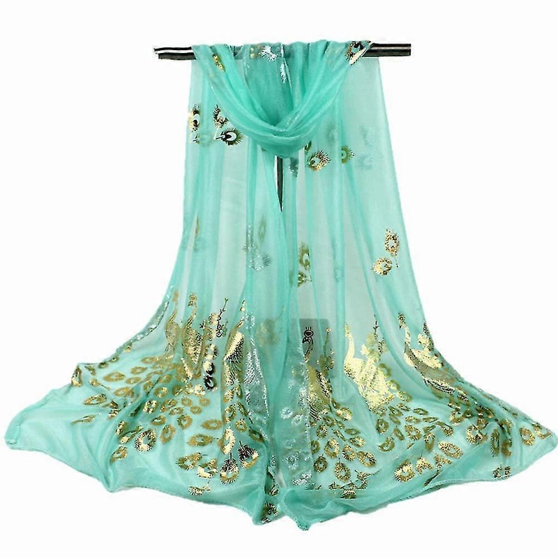 women lady multi-color peacock flower scarf long soft wrap shawl stole pashmina | Fruugo SG