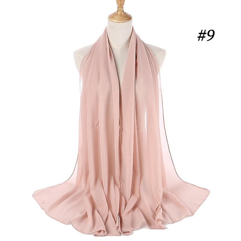 Women Solid Color Hijab Headband Muslim Chiffon Scarf Soft Plain Shawls Wraps Islamic Headscarf Foulard Femmehijab Stoles | Fruugo SG