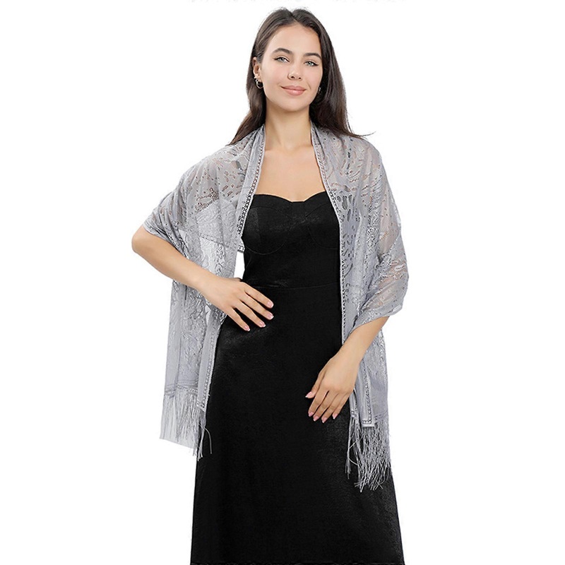 Graceful Lace Shawl for Special Event Wrap Shawl Decoration Supplies for Adults Female Costume Practical Accessory  Gray | Fruugo SG