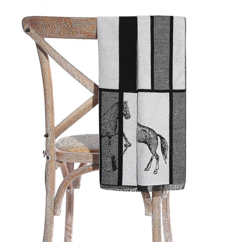 Men’s Scarf Winter Simple Horse ScarfWhite ash | Fruugo SG