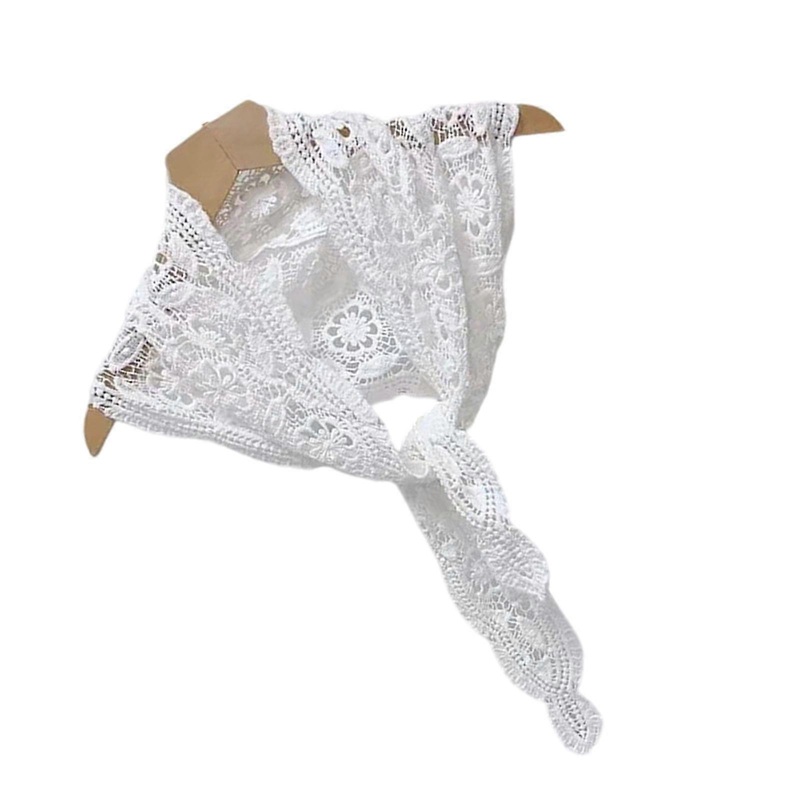 Multipurpose Floral Print Neck Scarf Lightweight Shawl with Intricated Crochet Design for Various Clothing Styles Multicolor | Fruugo SG