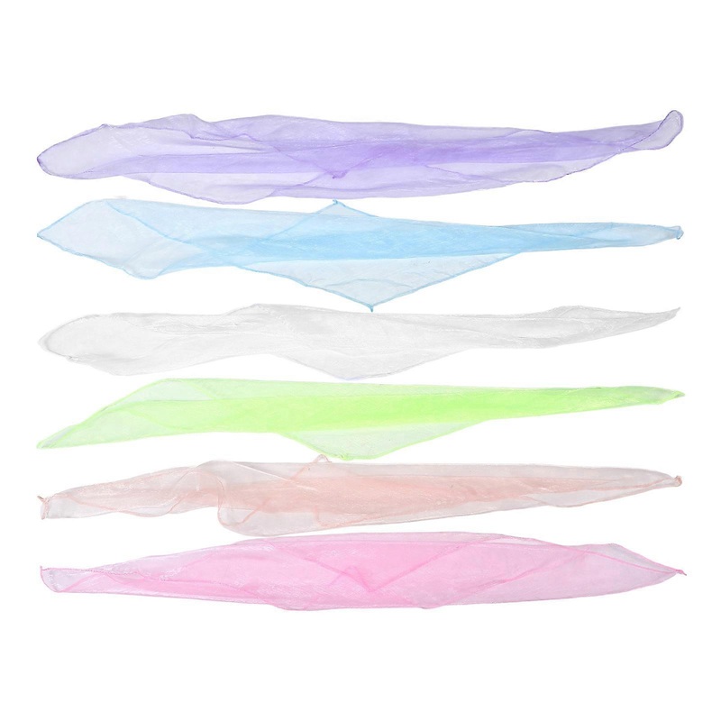 Play Scarves For Toddlers Kindergarten Performances White Chiffon Scarf 58.00X58.00CM Square 6Pcs | Fruugo SG