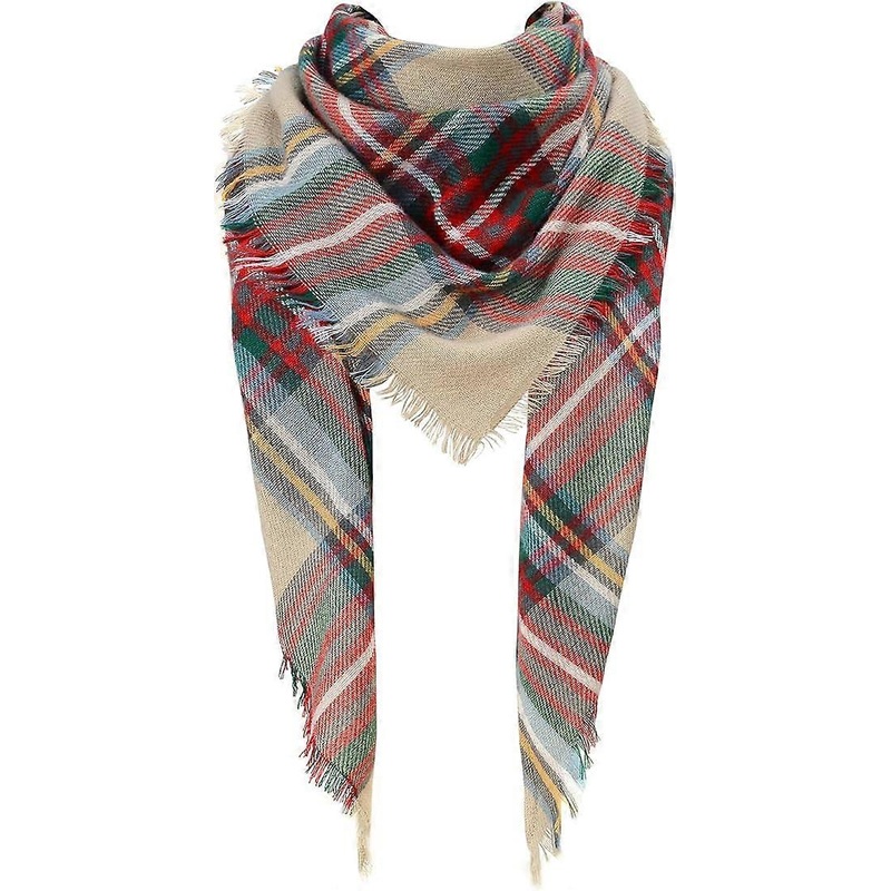 Scarfs for Women Winter Triangle Scarf Classic Plaid Warm Scarf Soft Scarves Knitted Wrap Shawl | Fruugo SG
