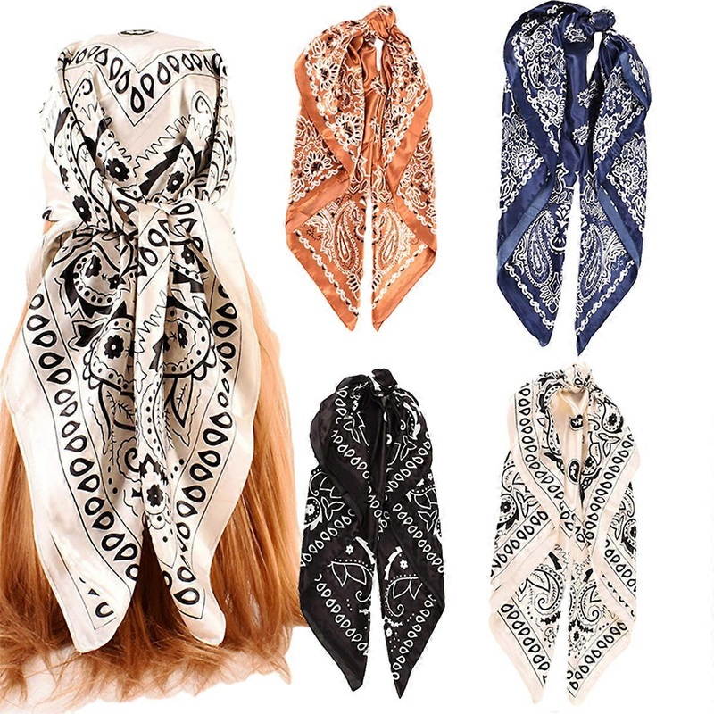 Silk Feel Satin Scarves, Bohemian Headscarves, Women and Girls | Fruugo SG