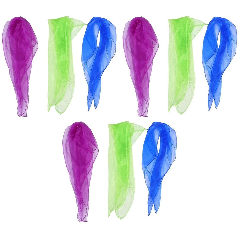 Solid Color Scarf Dance Performance Women Lightweight Fine Mesh Stage Performances 70.00X70.00CM 9Pcs | Fruugo SG