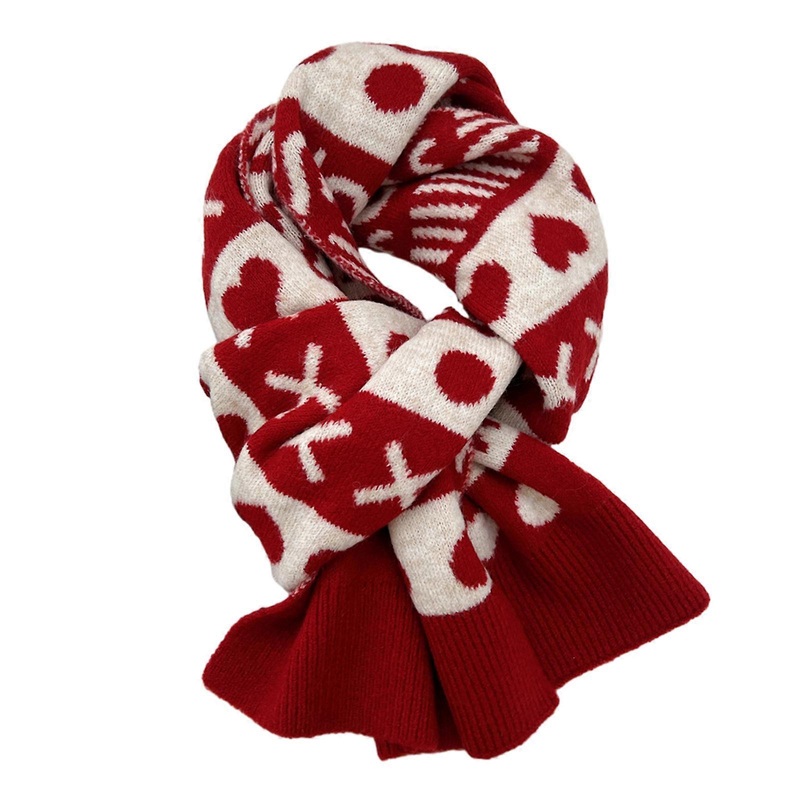 Stylish Blanket Scarf with Heart Dot Pattern Long Large Oversized Warm Soft Shawl Perfect Gift for Trendy Individuals  Red | Fruugo SG