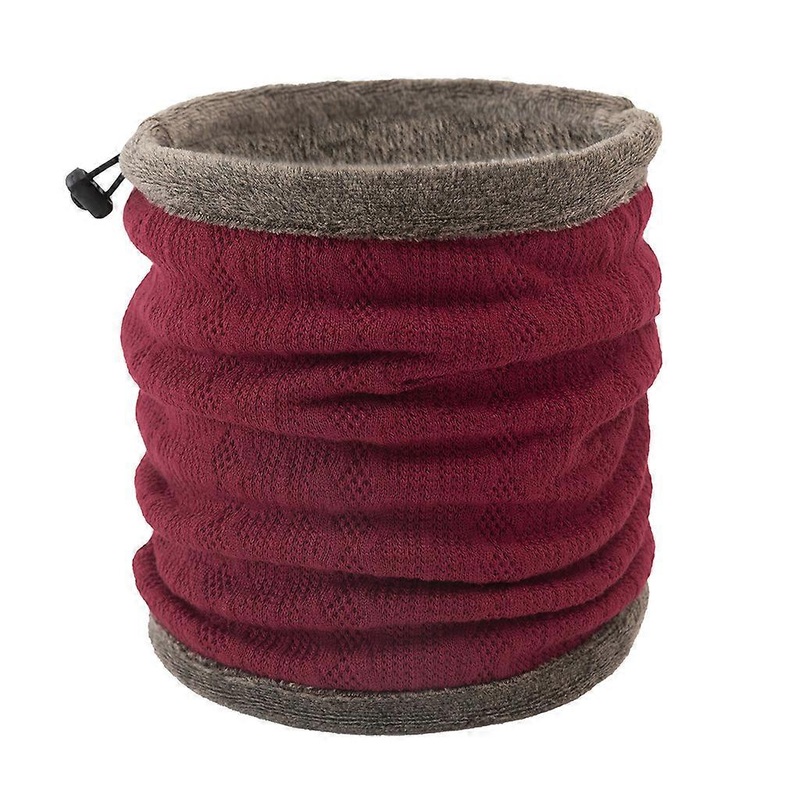 Unisex Winter Neck Warmer Gaiter Double Layer Plush Lined Crochet Knit for Infinity Circle Scarf Windproof Mask Beanie H  Red | Fruugo SG