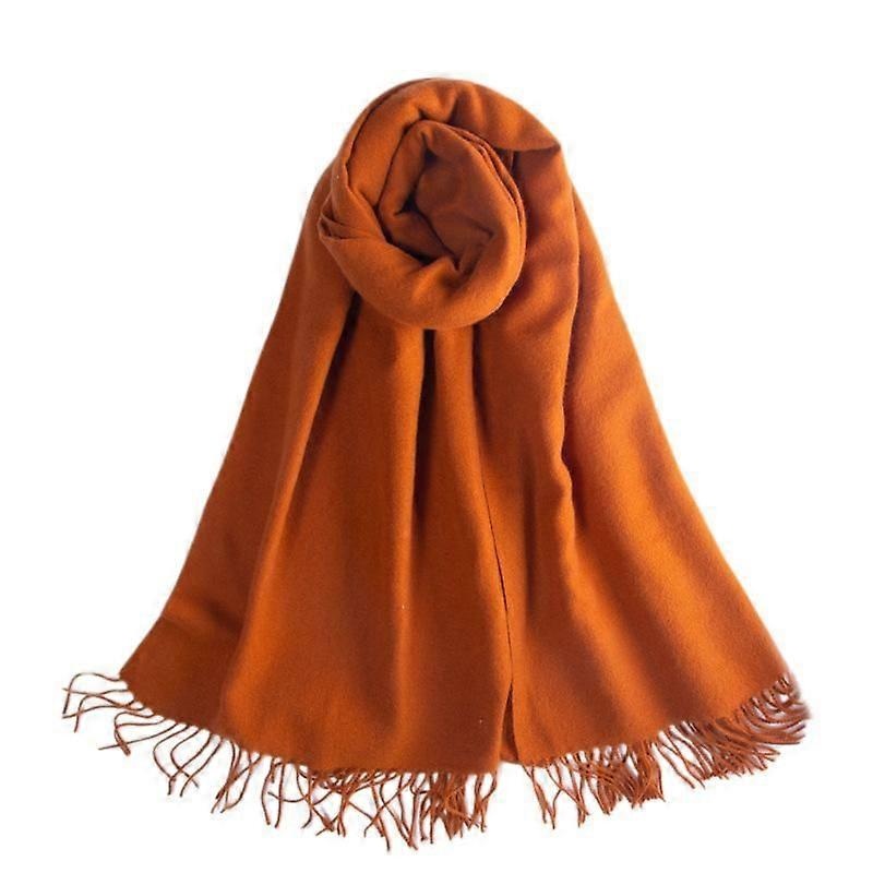 Winter Tartan Scarf – Women Long  Scarves Warm Wool British Style Spinning Tassel Shawl Stole For Women Ladies, Pumpkin | Fruugo SG