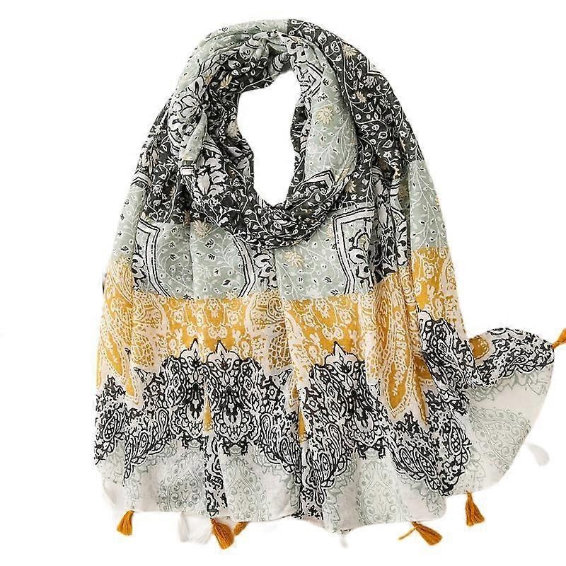 Women’s Boho Scarf Lightweight Floral Print Scarf Fall/Winter Fashion Fringe Scarf Shawl,Birthday Gift,Christmas Gift-SL1909-009 | Fruugo SG