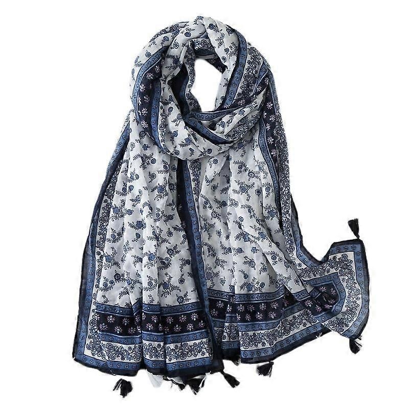 Women’s Boho Scarf Lightweight Floral Print Scarf Fall/Winter Fashion Fringe Scarf Shawl,Birthday Gift,Christmas Gift-SL2003-025 | Fruugo SG