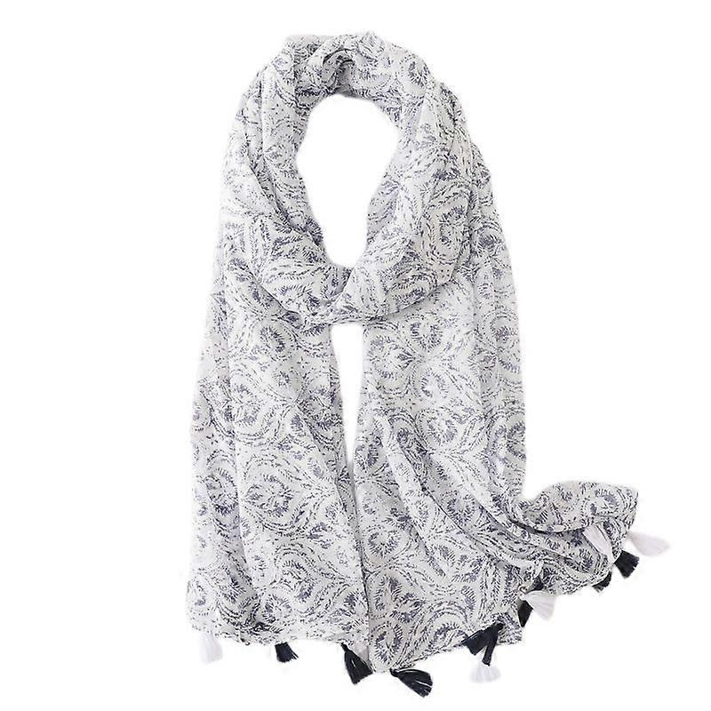 Women’s Boho Scarf Lightweight Floral Print Scarf Fall/Winter Fashion Fringe Scarf Shawl,Birthday Gift,Christmas Gift-SL2004-052 | Fruugo SG