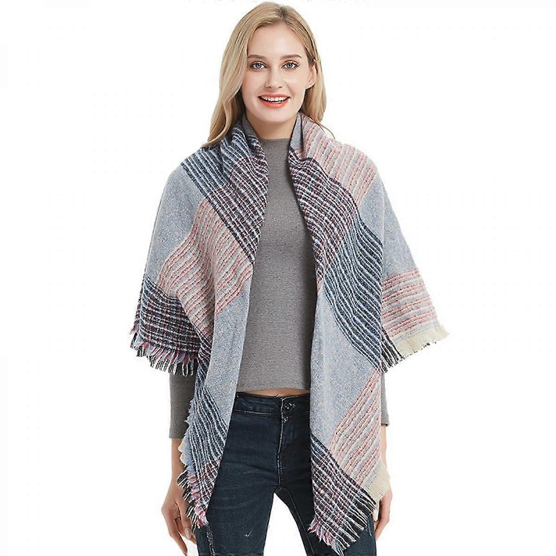 Women’s Fall Winter Scarf Classic Tassel Plaid Scarf Warm Soft Chunky Large Blanket Wrap Shawl | Fruugo SG
