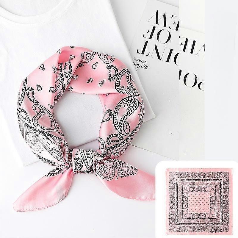 Women’s Silk Touch Scarf Medium Square Satin Bandana Gift For Girlfriend,Pink | Fruugo SG