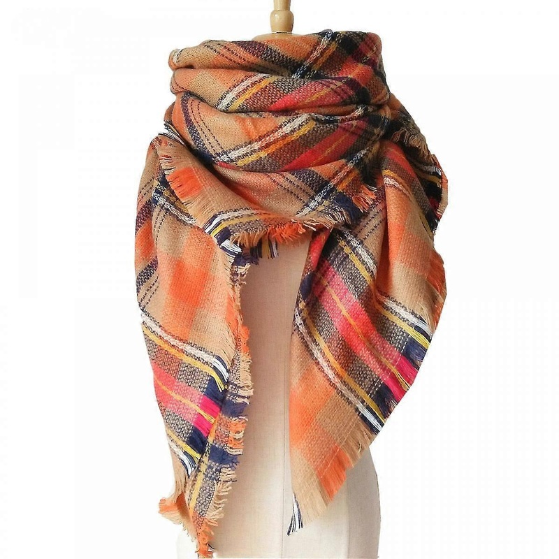 Women Tartan Scarf – Winter Long Scarves Plaid Warm Wraps Wool British Style For Ladies Spinning Tassel Shawl Long Stole,03 | Fruugo SG