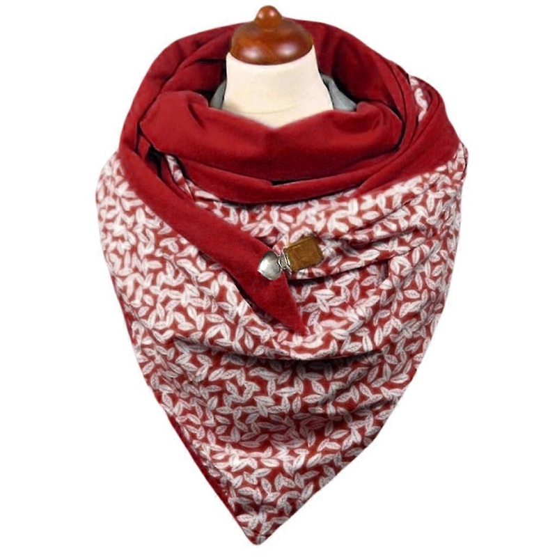Women Thick Warm for Triangle Scarf with Clip Geometric Patterns Neck Warmer Sha  W44 R | Fruugo SG