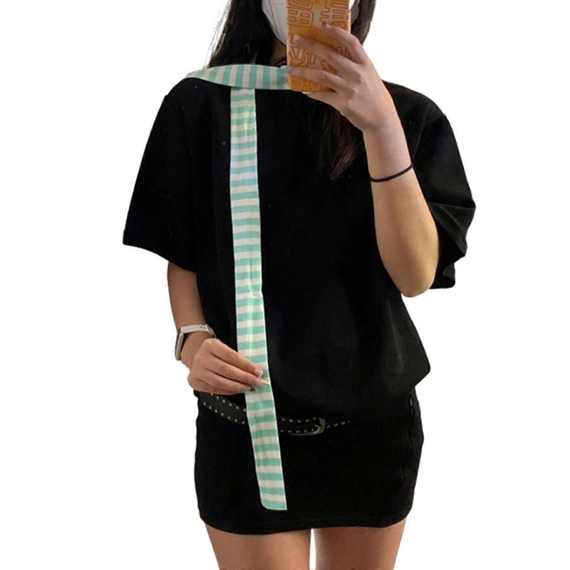 Y2K Punk Style Stylish Neckerchief Rainbow Striped Colorful Harajuku Multifunctional Long Skinny Scarf for Women and Men  light green white | Fruugo SG
