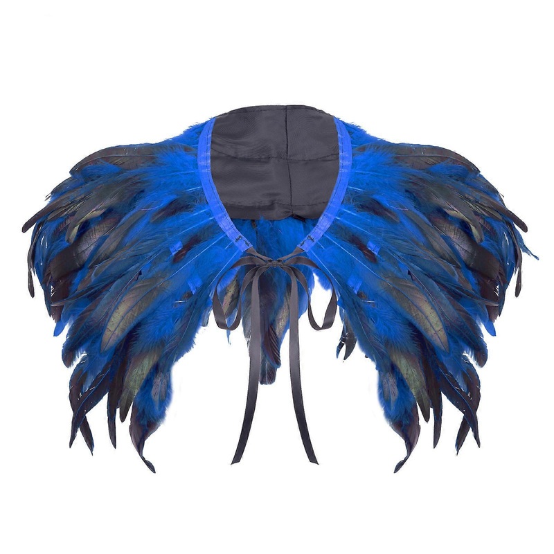 Adjustable Feather Collar Suitable for Women and Men at Halloween Parties 1920s Banquet Vintage Feather Shrug  Royal Blue | Fruugo SG