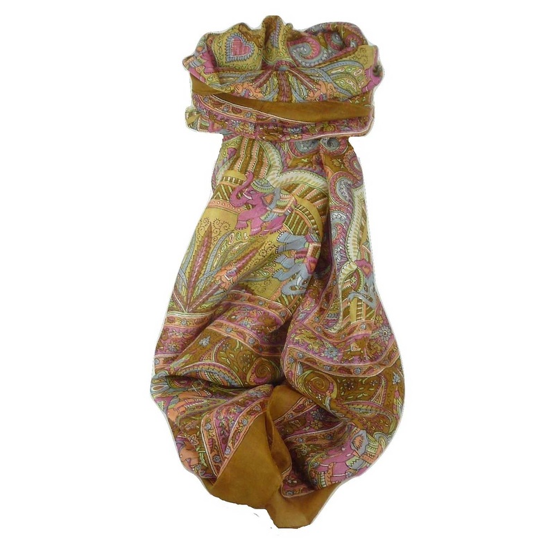 Classic Paisley Long Scarf Mulberry Silk Anya Sienna by Pashmina & Silk | Fruugo SG
