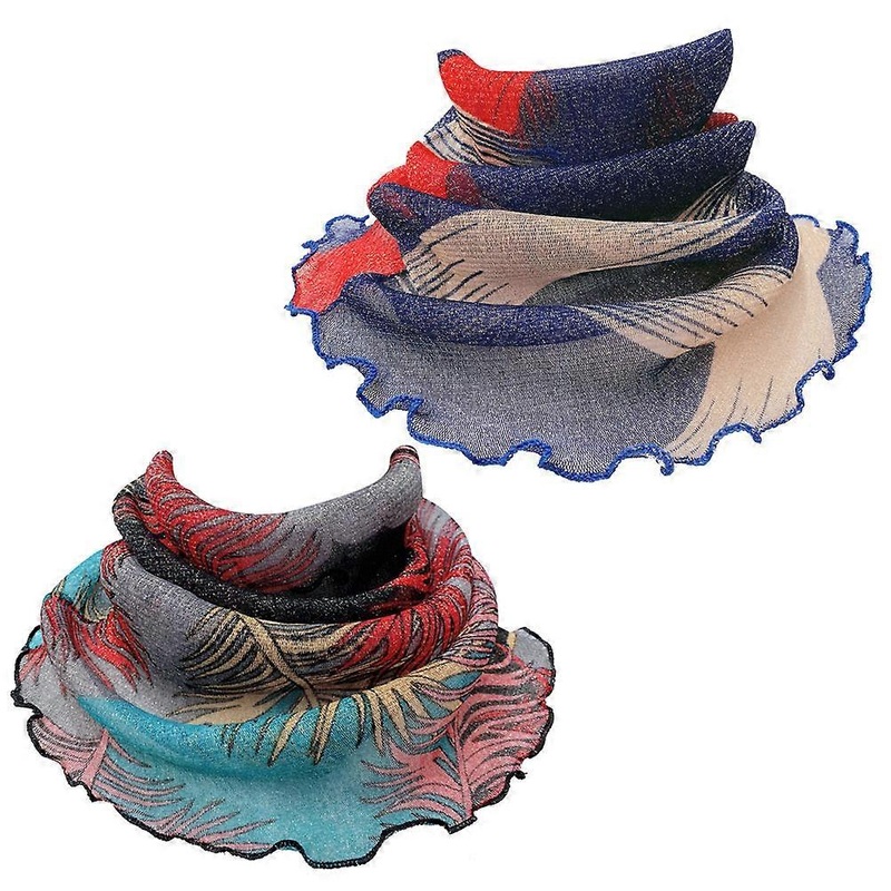 Ladies Scarf Neck Protective Chiffon Fabric Lightweight 2Pcs Women Sun Block | Fruugo SG