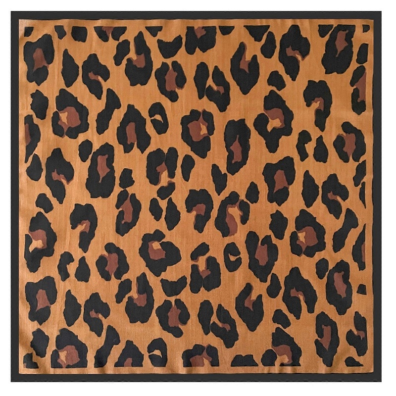 Leopard Print Silk Scarf for Women Girls Square Necktie Neck Scarf Fashionable Multifunction Accessory for Any Outfit  RZ7052 coffee color | Fruugo SG