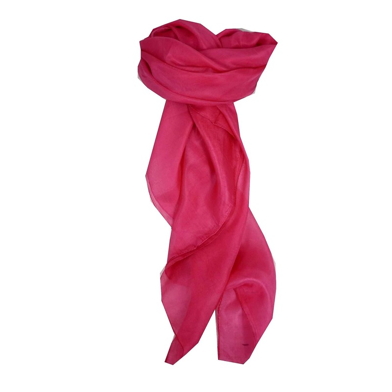 Mulberry Silk Hand Dyed Long Scarf Pink from Pashmina & Silk | Fruugo SG