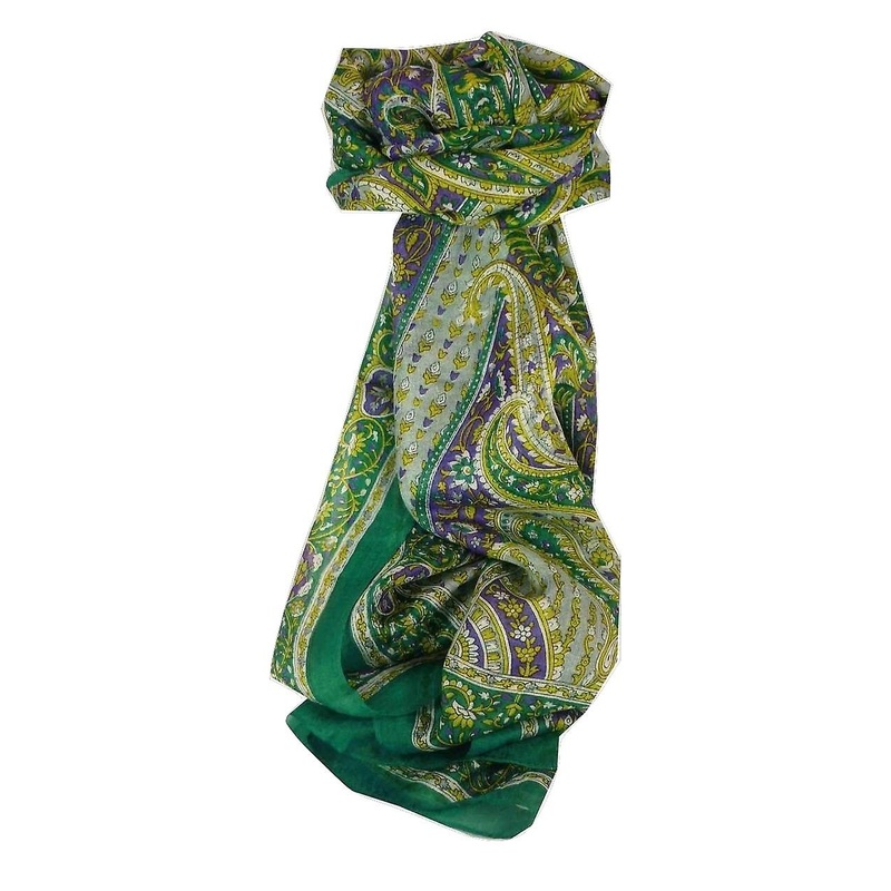 Mulberry Silk Traditional Long Scarf Kaur Teal by Pashmina & Silk | Fruugo SG