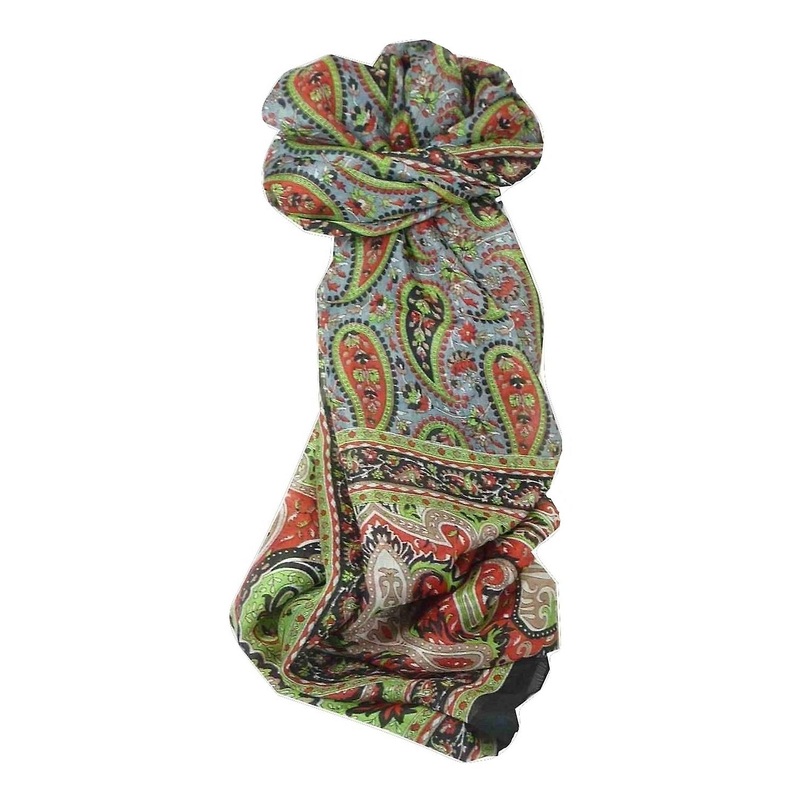 Mulberry Silk Traditional Long Scarf Koel Black by Pashmina & Silk | Fruugo SG